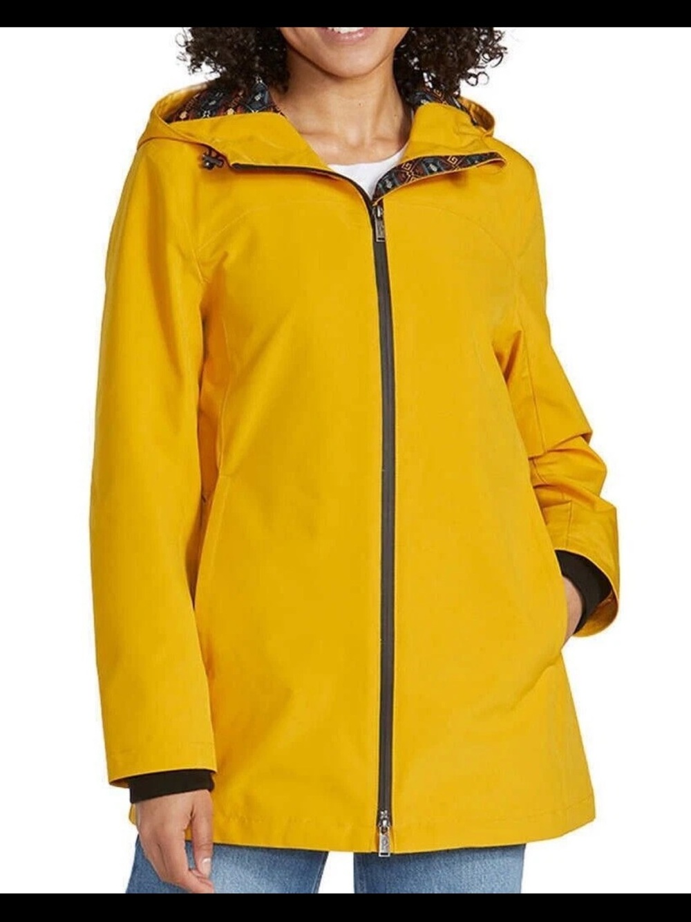 NWOT Pendleton Women's Goldenrod Rain Jacket Wind Resistant Yellow Rain Coat Med